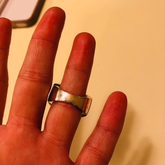 Real silver and turquoise ring size 6 - Picture 3 of 3